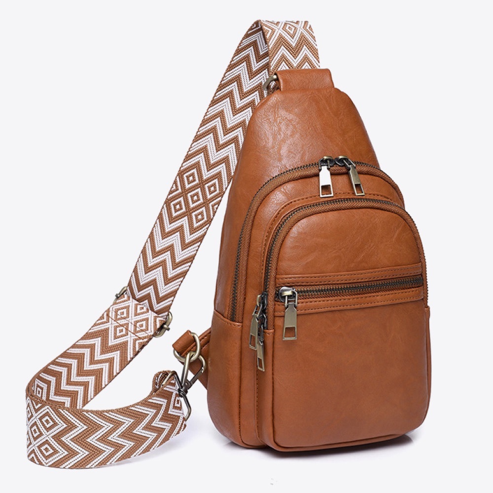 SHEIN Luxe Adored It's Your Time PU Leather Sling Bag